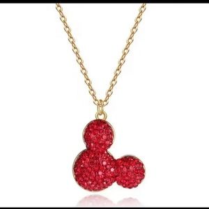 Simple Mickey Mouse pendant necklace with swarovski elements